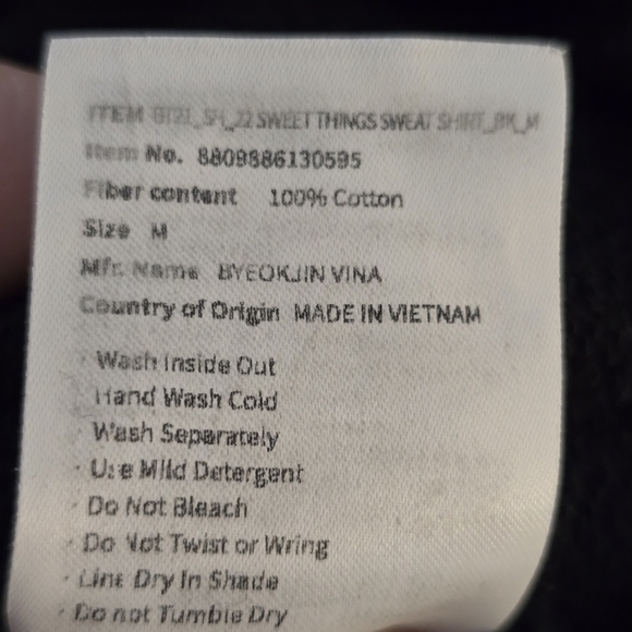 BT21 BTS Official Merch Sweet Butter Black Sweatshirt Shooky Pancake Strawberry - Picture 6 of 7